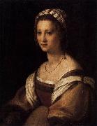 Andrea del Sarto Portrait of the Artists Wife oil
